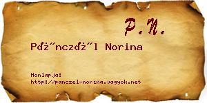 Pánczél Norina névjegykártya