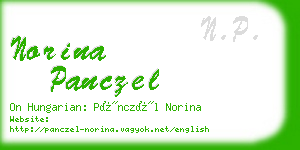 norina panczel business card